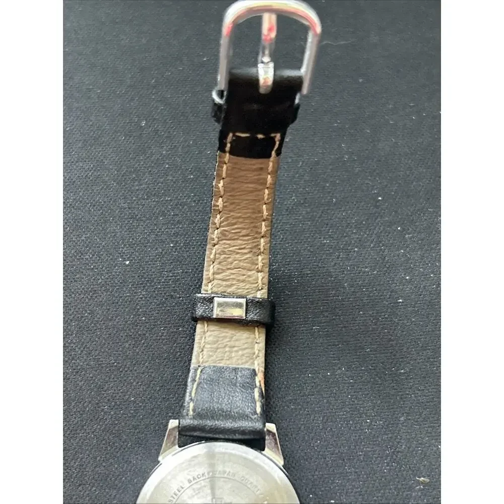 Jean Paul Silver Tone Case Black Dial And Band Women’s Quartz Watch